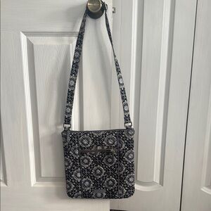 Vera Bradley Black and White Floral Crossbody Bag